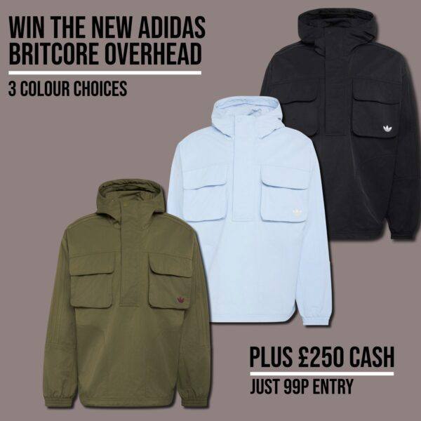 adidas BRITCORE Overhead Parka Jacket - 3 Colour Choices + £250 Cash