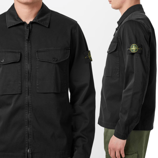 💥STONE ISLAND - Mens Raso Zipped Overshirt - RRP £460